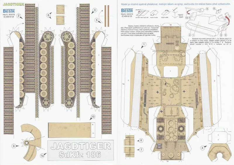 Papierový model - Jagdtiger Porsche SdKfz 186